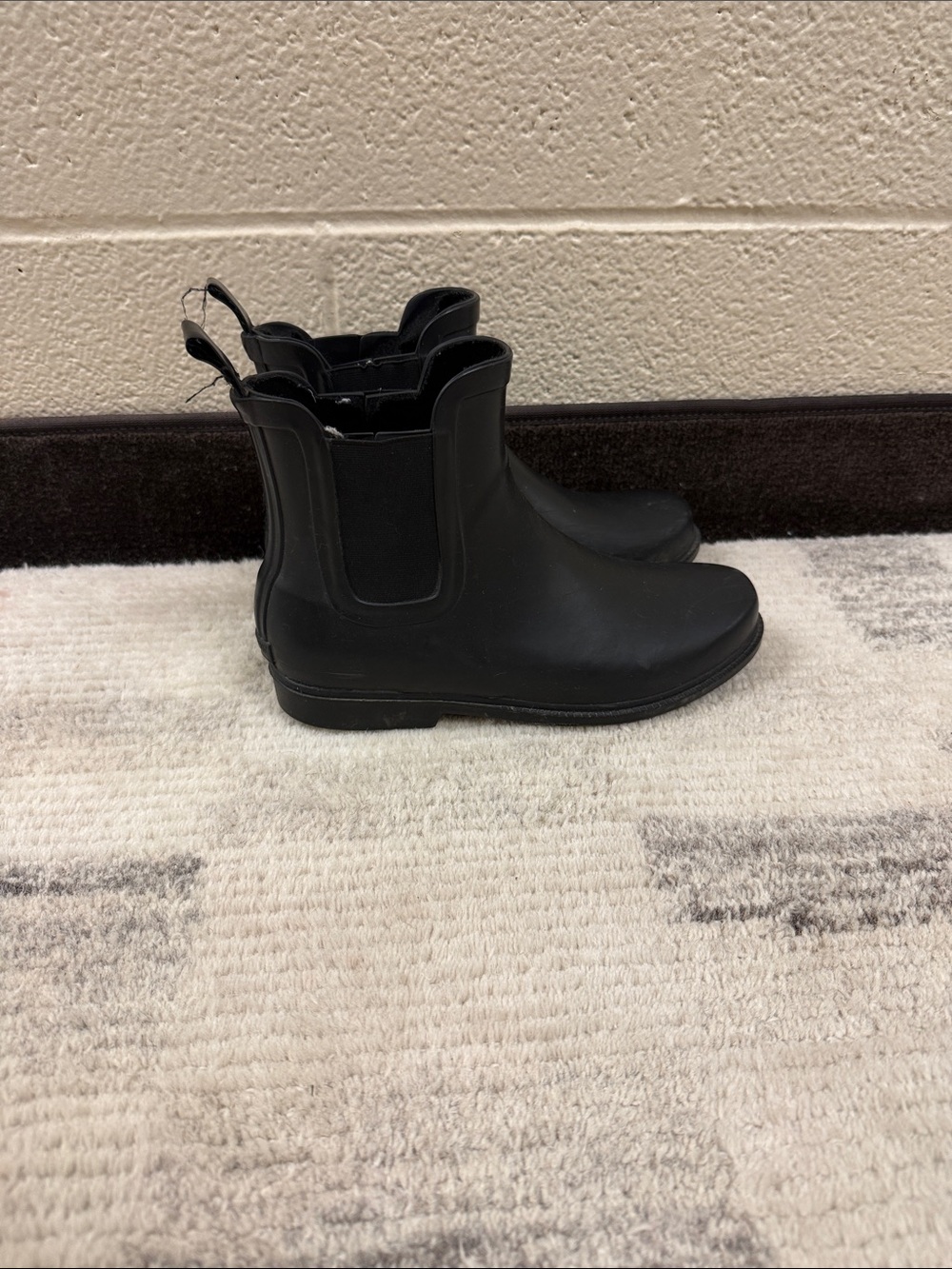 J. Crew Classic Black Chelsea Rain Boots